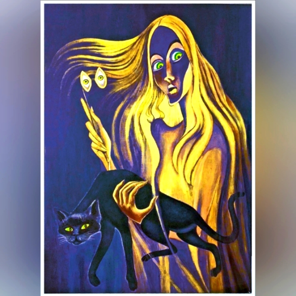 THE HAUNTED MANSION SINISTER 11 OPERA GLASSES LADY WITH CAT
